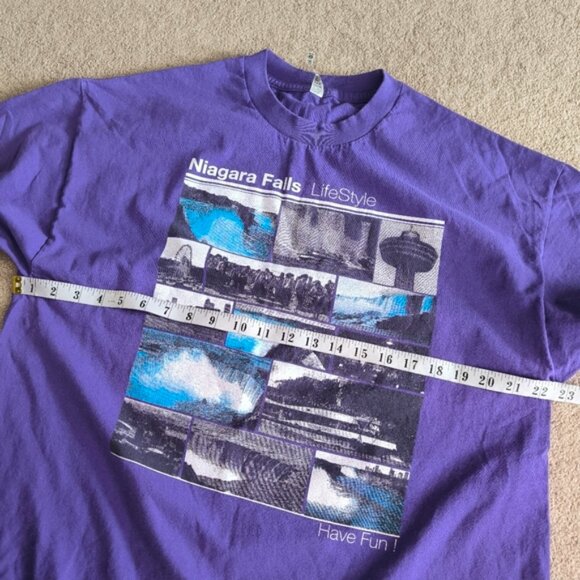 Vintage Retro 90s Niagara Falls Graphic Memorabilia Polaroid Merch Tee XL - Picture 4 of 7